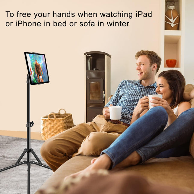 Ipad Tripod Stand, with 65 Inch Height Adjustable Ipad Stand Holder & Ipad Floor Stand with 360Â° Rotating Ipad Tripod M