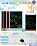 FLUESTON LCD Writing Tablet, Doodle Board Toys Gifts for 3-8 Year Old Girls Boys, 10 Inch Colorful Electronic Board Drawing Pad for Kids, Gifts
