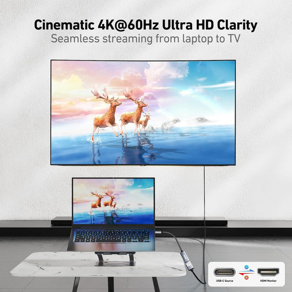BENFEI USB C to HDMI Adapter, USB Type-C to HDMI Adapter [Thunderbolt 3/4 Compatible] with Iphone 15 Pro/Max, Macbook Pro/Air 2023, Ipad Pro,
