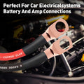 8 Gauge Wire (50FT Black) SGANGCAR True Spec Power Ground Wire Cable with 10 Lugs, 10 Heat Shrink Wrap,Copper Clad Aluminum Cca,For