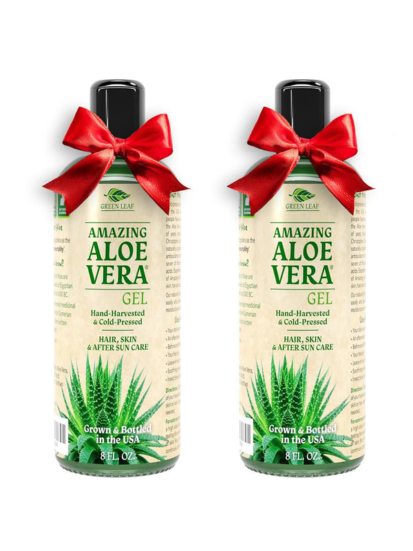 Amazing Aloe Vera Gel - Freshly Cut, 100% Pure Aloe, Premium Quality, Vegan, Unscented - Natural Sunburn Relief, after Shave, Skin, Face & Hair