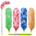 4 Pack Washable Electrostatic Duster, Extendable Pole 25" to 55", Feather Duster for Cleaning, Electrostatic Feather Duster