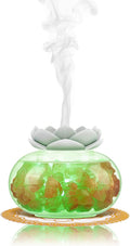Essential Oil Diffusers Aromatherapy Diffuser: Vyaime Salt Lamp Diffuser for Home Bedroom Office, Pink Crystal Himalayan Cute Lotus Auto Shut-Off