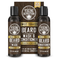 Viking Revolution Beard Wash and Beard Conditioner for Men with Argan Oil and Jojoba Oil - Beard Softener and Strengthener Beard Care Beard