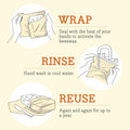 Bee's Wrap Vegan Beeswax Wraps for Bread - Beeswax Bread Wrap for Sourdough & Bread Storage - Made in USA Reusable Natural Food Wrap - Meadow