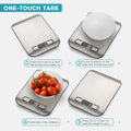 Ultrean Food Scale, Digital Kitchen Scale with LCD Display, Weight Grams and Ounces for Baking Cooking and Meal Prep, 6 Units with Tare Function,