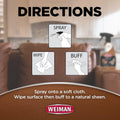 Weiman Leather Cleaner and Conditioner for Furniture - 12 Ounce - 2 Pack - Ultra Violet Protection Help Prevent Cracking or Fading of Leather