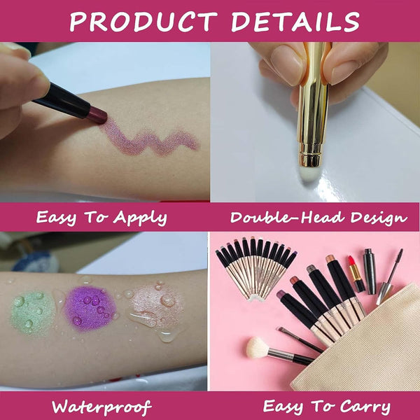 Eyeshadow Stick Eye Shadow Pencil Eye Makeup Cream Shimmer Glitter Smooth Eye Shadow Sticks Nude Matte Korea Palette Primer Crayon Liquid