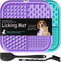 Lesipee Licking Mat for Dogs & Cats 2 Pack, Slow Feeder Lick Pat, Anxiety Relief Dog Toys Feeding Mat for Butter Yogurt Peanut, Pets Supplies