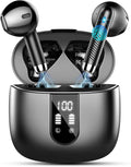 Wireless Earbuds, 2024 Bluetooth Headphones V5.3 Ear Buds Built-In ENC Noise Cancelling Mics, 40H Stereo Bass Bluetooth Earbuds with Dual LED