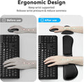 Zibly Ergonomic Gel Memory Foam Keyboard Wrist Rest & Mousepad Rests for Computer, Silky Wrist Rest for Typing, Laptop, and Mouse Desk Pads