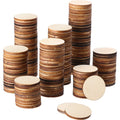 Boao 200 Pieces 1 Inch Unfinished Wood Slices round Disc Circle Wood Pieces Wooden Cutouts Ornaments for Craft and Decoration