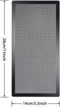 [4 Pack] 280X140Mm PC Case Dust Mesh Filter, Magnetic Frame Computer Fan Dust Mesh PC Cooler Filter Dustproof PVC Cover Grills - Black