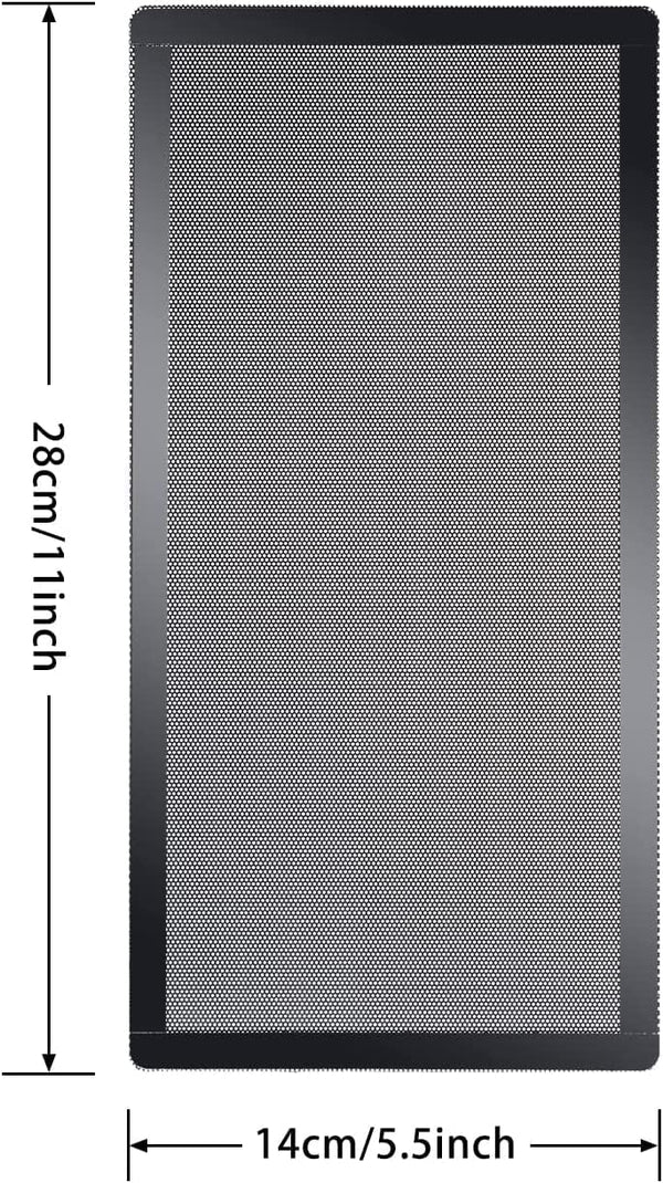 [4 Pack] 280X140Mm PC Case Dust Mesh Filter, Magnetic Frame Computer Fan Dust Mesh PC Cooler Filter Dustproof PVC Cover Grills - Black