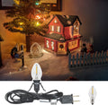 Set of 4 Accessory Cord with C7 LED Lights, Single Light with 4 LED Light Bulb, 6FT C7 Socket Clip Lights with On/Off Switch Plugs Perfect for