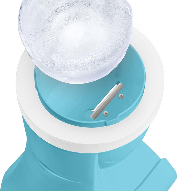 Nostalgia Coca-Cola Snow Cone Shaved Ice Machine - Retro Table-Top Slushie Machine - Includes 1 Reusable Plastic Cup and Ice Mold, Coke Blue