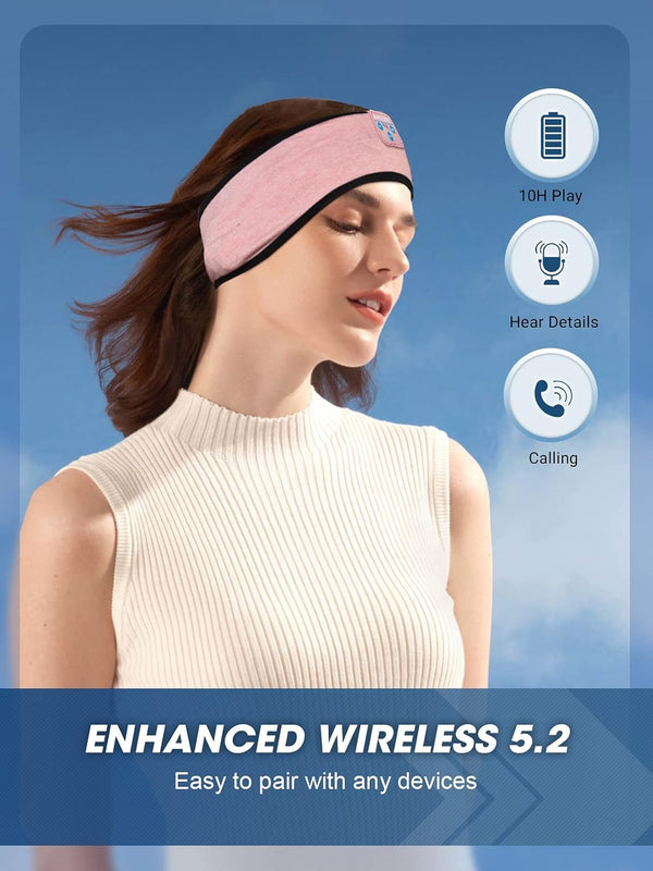 Sleep-Headphones-Wireless-Bluetooth-Headband - Comfy Sleeping Eye Mask Headphones Headset, Sport Headband Earbuds Electronics Tech Gadgets