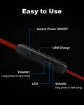 NANAMI Bluetooth Headphones Wireless Earbuds Sports Magnetic Neckband Wireless Headsets, Hifi Stereo Deep Bass Bluetooth 5.0 Earphones IPX7