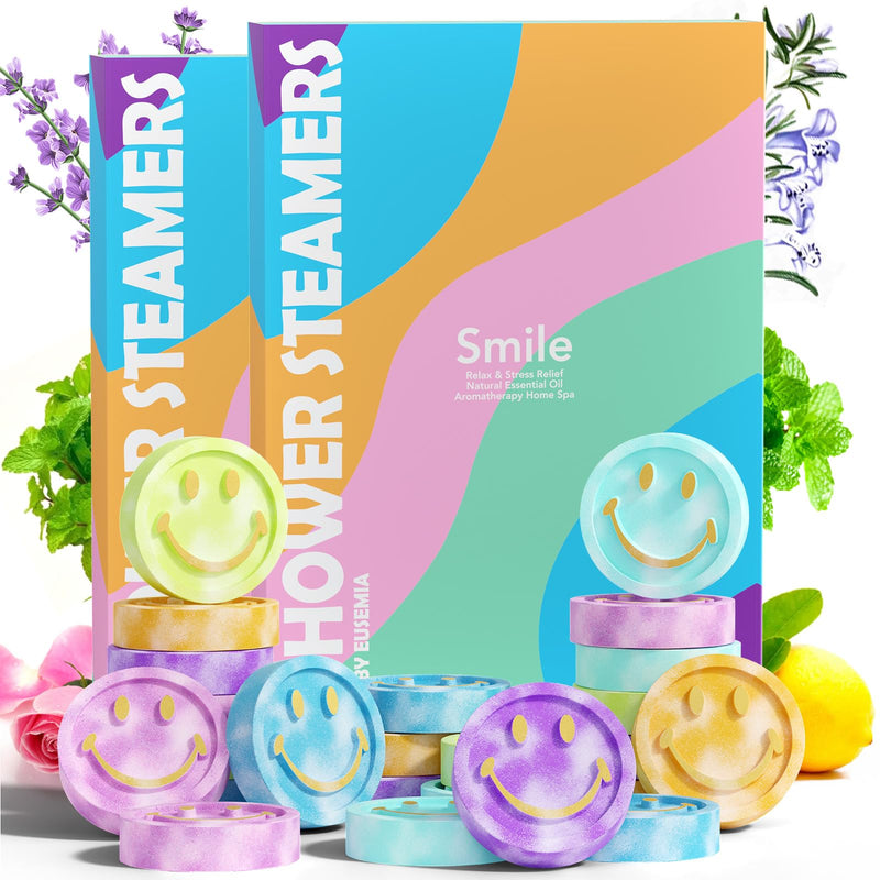 Shower Bombs Steamers Gifts for Women-Eusemia 12 Pcs Scented Aromatherapy Shower Bath Bombs Steamer with Essential Oils for Body Restore and