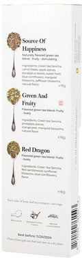 Gourmanity Japanese Loose Tea Sampler, 3 Flavors of Green Herbal Tea Mix with Floral & Fruity Notes, Great Gift for Any Tea Enthusiast, Product of