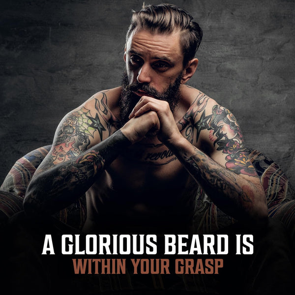 Viking Revolution Sandalwood Beard Oil for Men - Natural Mens Beard Oil with Argan Oil and Jojoba Oil - Beard Softener, Strengthens and