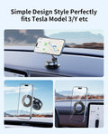 Vacuum Magnetic Phone Holder for Car,Suction Cup Phone Mount,Foldable Vacuum Magnetic Phones Stand,Magnet Car Mount for All Smartphones & All