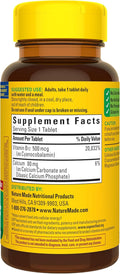 Nature Made Vitamin B12 500 Mcg, Dietary Supplement for Energy Metabolism Support, 200 Tablets, 200 Day Supply