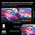 RGB Mouse Pad LED Light Gaming Mouse Pad with Rubber Base Colorful Computer Carpet Desk Mat for PC Laptop (31.5 11.8 Inch) (80X30 Rgmomo)