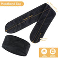 SINLAND Spa Headband for Women Ultra Soft Adjustable Makeup Hair Band with Magic Tape, Stretch Head Wrap for Bath, Shower, Facial Mask, Yoga