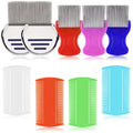 9 Pcs Lice Combs, Flea Combs, Hair Comb Double Sided Fine Tooth Combs, Removal Dandruff Comb with Metal Teeth, Stainless Steel Louse and Nit Comb