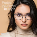 MIGSIR Blue Light Blocking Glasses for Computer Gaming, Fashion Fake anti Eye Strain Eyeglasses for Women Men