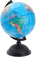 Juvale Rotating World Globe with Stand for Kids Learning, 8-Inch Spinning Earth Globe for Classroom Geography Education