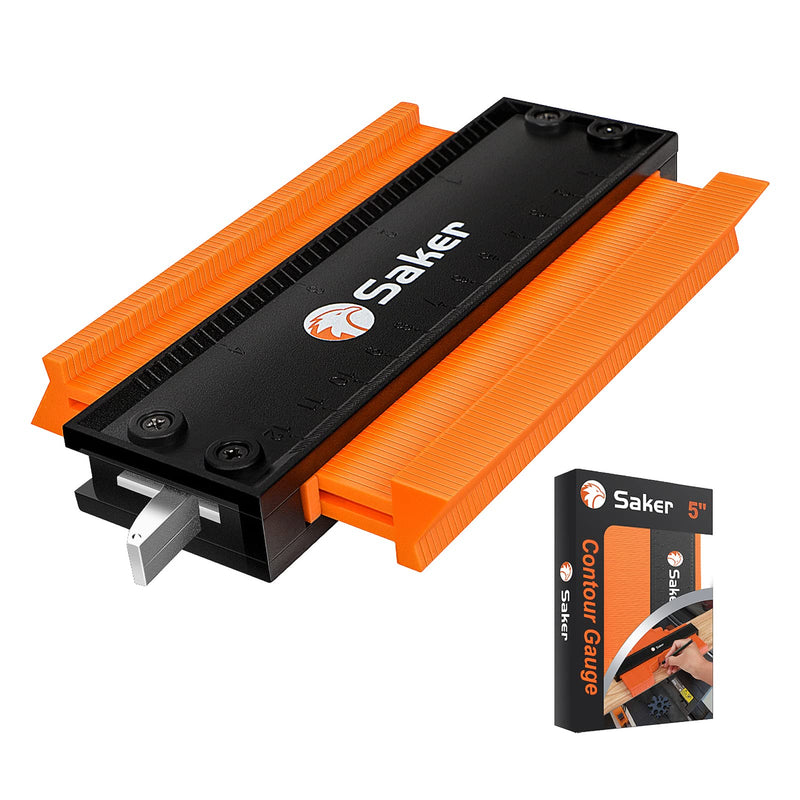 Saker Contour Gauge (5 Inch Lock) Profile Tool- Adjustable Lock-Precisely Copy Irregular Shape Duplicator -Irregular Welding Woodworking Tracing -