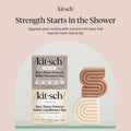 Kitsch Rice Water Shampoo & Conditioner Set - Solid Rice Water Shampoo & Conditioner Bar Soap for Hair Care, Strengthening & Nourishing Soap Bar,