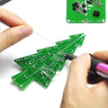 3D Xmas Christmas Tree DIY Model Assemble Kit with 7 Color Flashing RGB LED Circuit Funny Electronic Science Experiment Kit STEM Project PCB Board