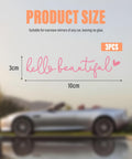 RACOONA Mirror Decal - Hello Beautiful Rearview Sticker, Car Accessories Window Decal, Self Affirmations Decoration (Pink)