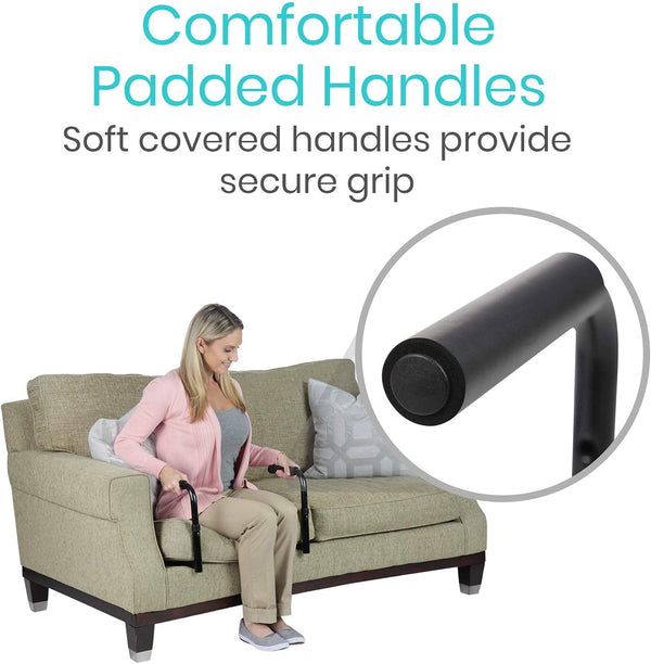 Vive Stand Assist - Mobility Standing Aid Rail for Couch, Chair - Assistance Handle for Patients, Elderly, Seniors and Disabled - Safety Grab Bar