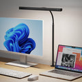 SUPERDANNY LED Desk Lamp for Office Home, Eye-Caring Desk Light with Adjustable Gooseneck, 12W Touch Control Dimmable Brightness, Architect Clamp