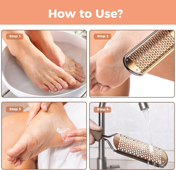 Foot File Foot Scrubber Pedicure - Callus Remover for Feet Easkep Professional Grater Rasp Foot Scraper Corns Callous Removers Cracked Dead Skin