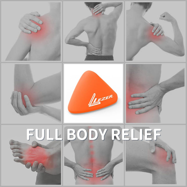 LEZER Trigger Massage Point, Manual Massage Ball, Hip Hook, Muscle Knot Release Tool, Deep Tissue Relief, Hip Flexor Iliacus Back Psoas Hand Foot Myofascial, Physical Therapy, 2.9 Inｘ2.1 In（Orange）