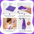 African Net Sponge, Authentic Exfoliating Body Scrubber for Bath and Shower, Multiple Textures with Gentle Deep Exfoliating and Rich Lather for