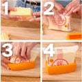 Food Huggers Cheese Huggers Set of 4 Reusable Silicone Savers | Cheese Paper Alternative | Store Cheddar, Swiss, Colby Jack and More