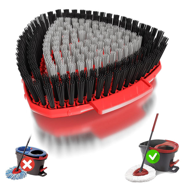 Upgraded Spin Mop Replacement Scrub Brush Heads Compatible with Ocedar EasyWring 1 Tank,Full Bristle Scrubber Replace Great for Kitchen, Bathroom,