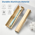 Aluminum Toothbrush Travel Case, Portable Travel Toothbrush Holder, Durable Manual Toothbrush Box Container for Traveling, Bathroom, Camping,
