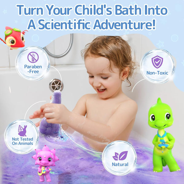 Kids Bath Bombs Potions, SWCANDY 6 Pack Easter Basket Stuffers School Bubble Bath Toys Tub Kid Colorful Fizzy Fun, Cool Foam Kit Color Scientific