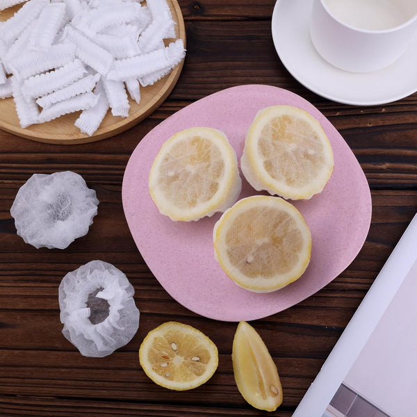 200Pcs Lemon Covers for Squeezing, Reusable Lemon Wedge Bags Stretch Wraps Mesh Lemon Juice Net Squeezer Cloths for Seed-Free Extraction, Ideal