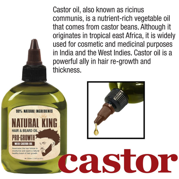 SFC Natural King Pro-Growth Castor Hair & Beard Oil 7.1 Oz