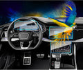 3Pcs 2024 2025 2023-2020 Audi Q7 / Q8 10.1-Inch Screen Protector Navigation a Smaller 8.6-Incher Located Below,Dashbord Tempered Glass Protective Film