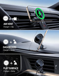 Lamicall 15W for Magsafe Car Mount Charger - [3-In-1 Upgraded Intelligent Chip] 360Â° Wireless Car Phone Holder Charger Vent Dashboard Magnetic