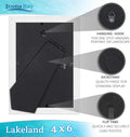 Icona Bay 4X6 White Picture Frame - Contemporary Photo Frame 4 X 6 - Composite Wood Frame for Walls or Tabletop - Lakeland Collection